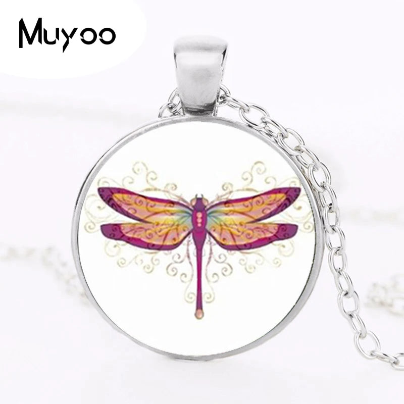 Dragonfly Pendant Necklace Nature Animal Insect Jewelry Chain