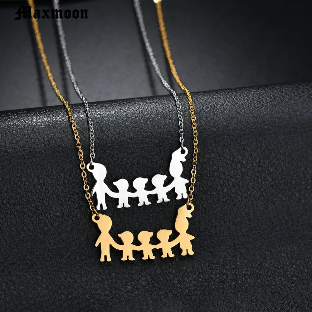 Maxmoon Stainless Steel Girls Boys Necklace Women