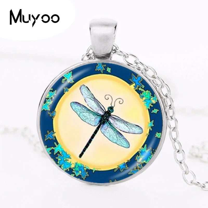 Dragonfly Pendant Necklace Nature Animal Insect Jewelry Chain