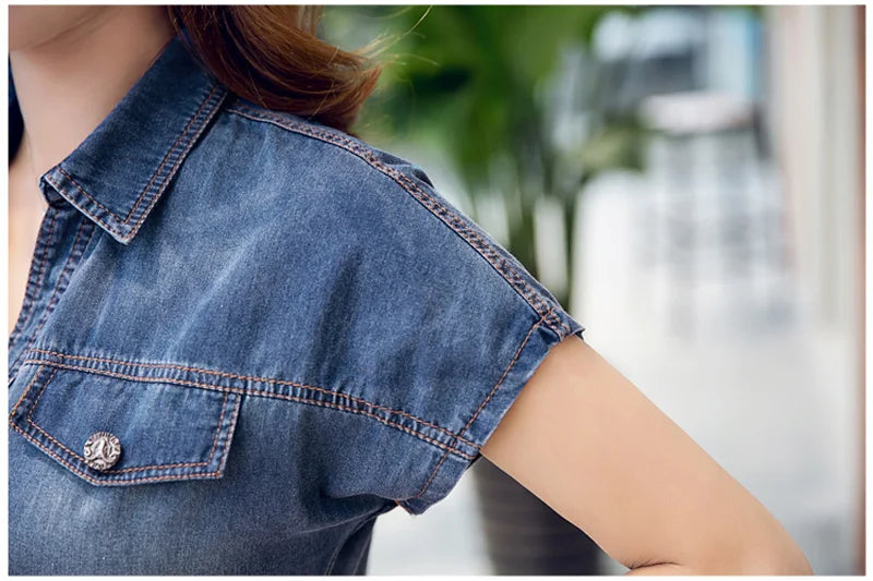 Denim Dress Elegant Women Clothing Blue Jeans Dresses