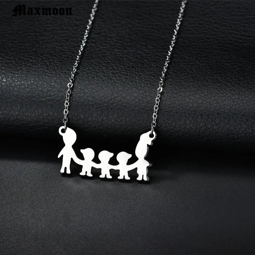 Maxmoon Stainless Steel Girls Boys Necklace Women