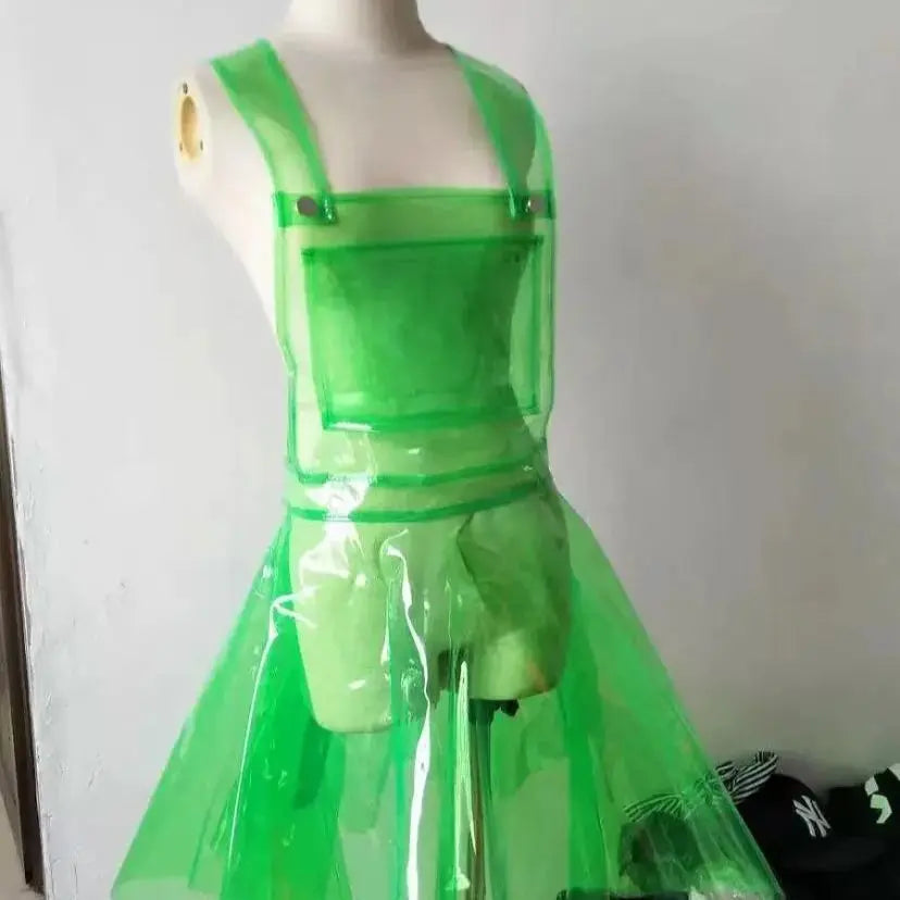 Female Singer Ds Costume Sexy PVC Holographic Dress